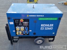 SDMO Portable 12kVA Generator, Kohler Engine Generators For Auction: Leeds – 23rd, 24th, 25th, 26th October @ 08:00am full