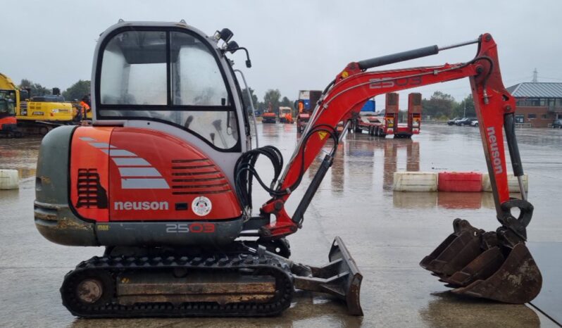 Neuson 2503RD Mini Excavators For Auction: Leeds – 23rd, 24th, 25th, 26th October @ 08:00am full