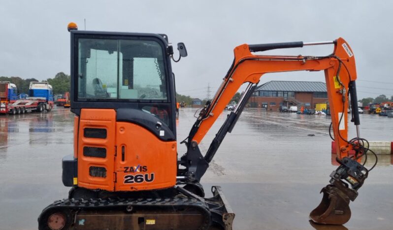 2016 Hitachi ZX26U-5A CLR Mini Excavators For Auction: Leeds – 23rd, 24th, 25th, 26th October @ 08:00am full