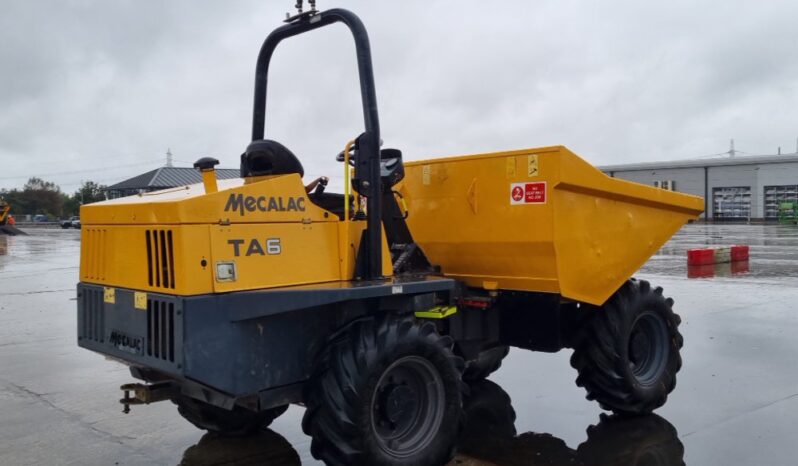 2019 Mecalac TA6 Site Dumpers For Auction: Leeds – 23rd, 24th, 25th, 26th October @ 08:00am full