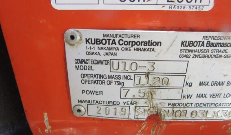 Kubota U10 full