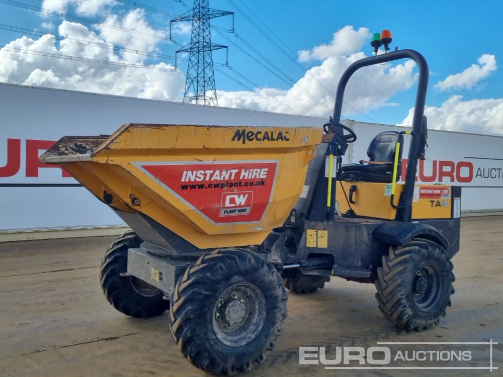 Mecalac TA3S Site Dumpers For Auction: Leeds – 23rd, 24th, 25th, 26th October @ 08:00am