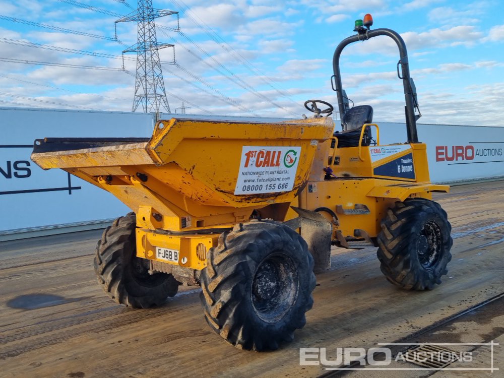 2018 Thwaites 6 Ton Site Dumpers For Auction: Leeds – 23rd, 24th, 25th, 26th October @ 08:00am