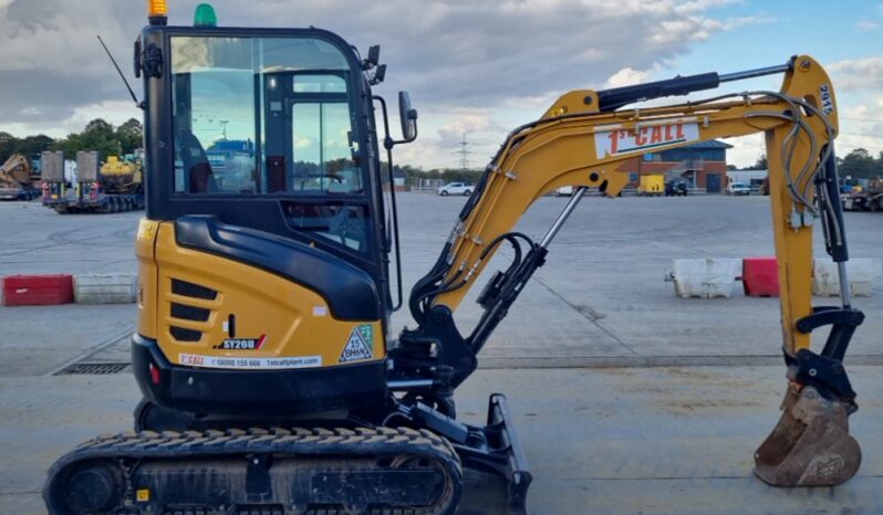 2023 Sany SY26U Mini Excavators For Auction: Leeds – 23rd, 24th, 25th, 26th October @ 08:00am full