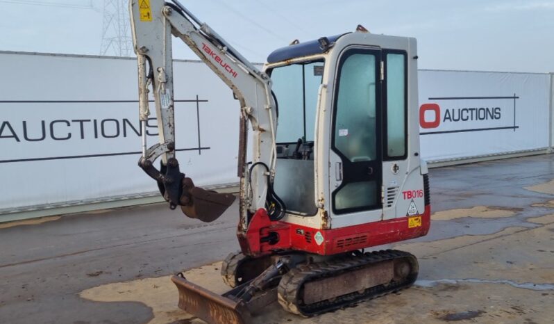 2012 Taketuchi TB016 Mini Excavators For Auction: Leeds – 23rd, 24th, 25th, 26th October @ 08:00am