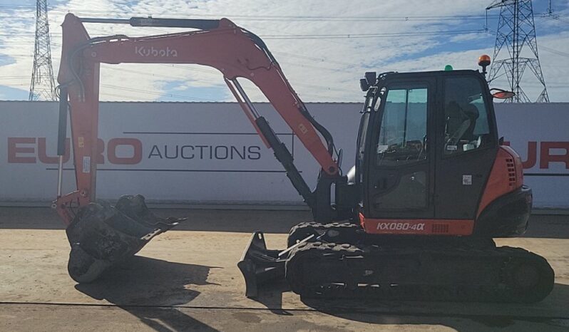 2018 Kubota KX080-4A 6 Ton+ Excavators For Auction: Leeds – 23rd, 24th, 25th, 26th October @ 08:00am full