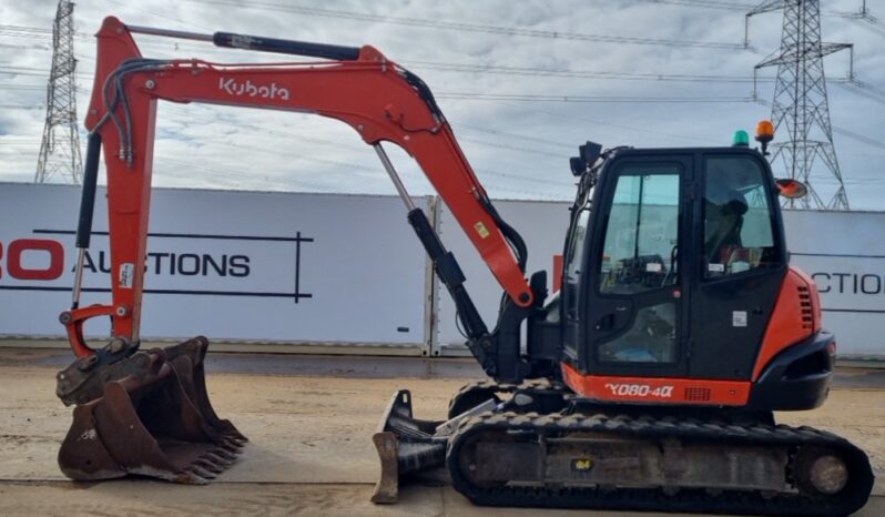 2018 Kubota KX080-4A 6 Ton+ Excavators For Auction: Leeds – 23rd, 24th, 25th, 26th October @ 08:00am full