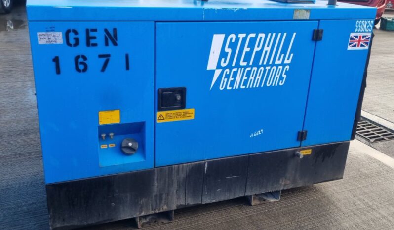 2015 Stephill SSDK25 Generators For Auction: Leeds – 23rd, 24th, 25th, 26th October @ 08:00am full