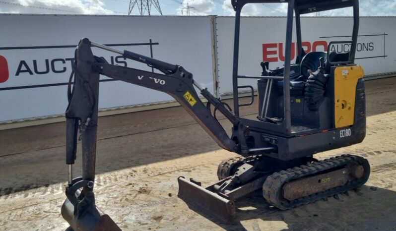 2017 Volvo EC18D Mini Excavators For Auction: Leeds – 23rd, 24th, 25th, 26th October @ 08:00am