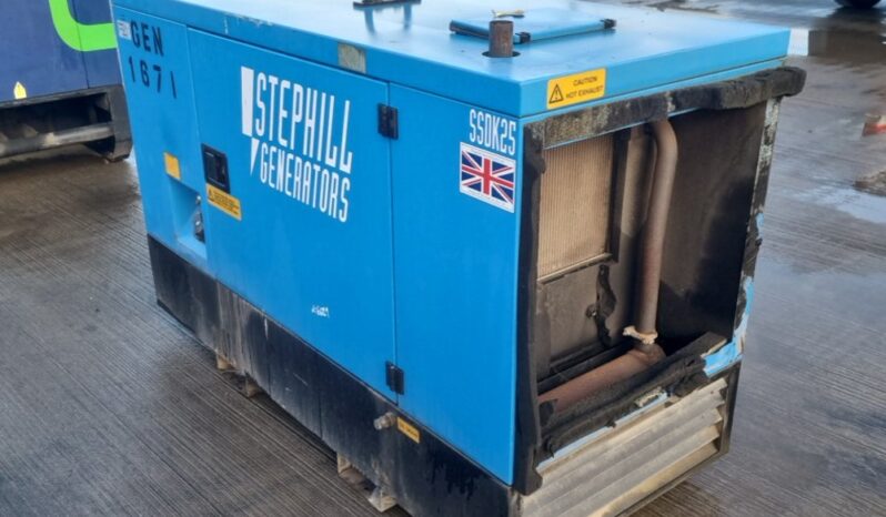 2015 Stephill SSDK25 Generators For Auction: Leeds – 23rd, 24th, 25th, 26th October @ 08:00am full