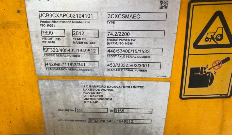 2012 JCB 3CX Contractor AEC SOLD full