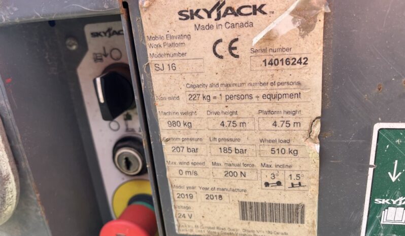 2018 SkyJack SJ16 Manlifts For Auction: Dromore – 6th & 7th December 2024 @ 9:00am For Auction on 2024-12-6 full