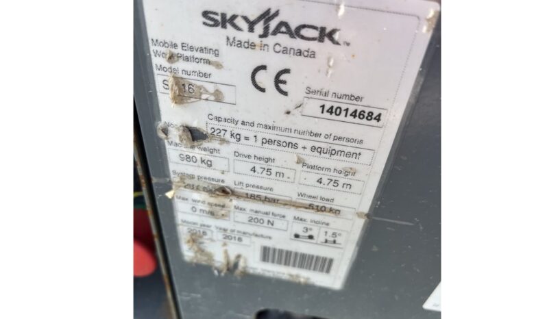 2018 SkyJack SJ16 Manlifts For Auction: Dromore – 6th & 7th December 2024 @ 9:00am For Auction on 2024-12-6 full