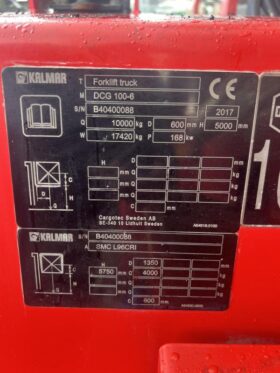 2017 Kalmar DCG100-6 for Sale full