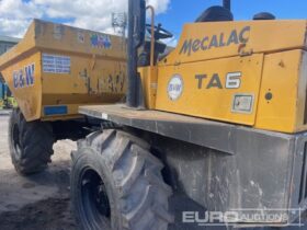 2018 Mecalac TA6 Site Dumpers For Auction: Leeds – 23rd, 24th, 25th, 26th October @ 08:00am full