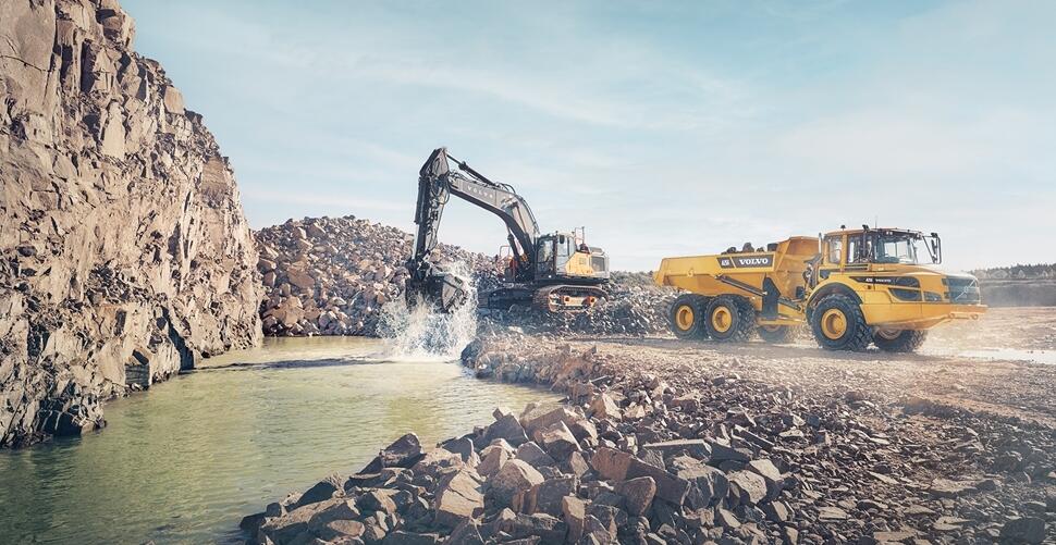 Volvo CE Excavator and ADT