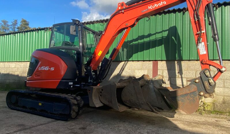 5.5T Excavator Kubota U56-5 2021 High Spec, Hyd Hitch, Aircon, Camera, Twin Lines- low hours