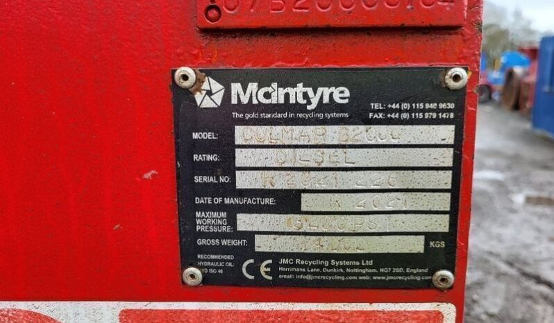 2021 McIntyre Colmar B2000 Non Ferrous Shear Baler For Auction on 2024-11-09 full