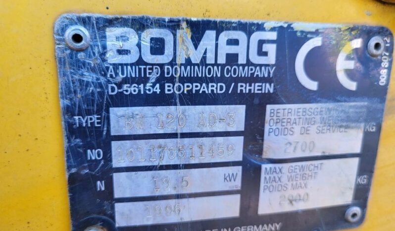 1996 Bomag BW120AD-3 Vibro Roller For Auction on 2024-11-09 full