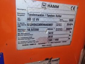 2020 Hamm HD12 Tandem Roller 2.5tonne For Auction on 2024-11-09 full