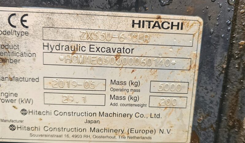 Hitachi ZX55U-6 2019 full