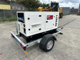 NEW GENMAC INFINITY PERKINS DIESEL 20 kva SINGLE PHASE (fast tow road legal)