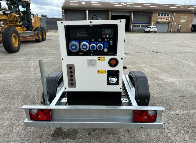 NEW GENMAC INFINITY PERKINS DIESEL 20 kva SINGLE PHASE (fast tow road legal) full