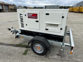 NEW GENMAC INFINITY PERKINS DIESEL 20 kva SINGLE PHASE (fast tow road legal) full