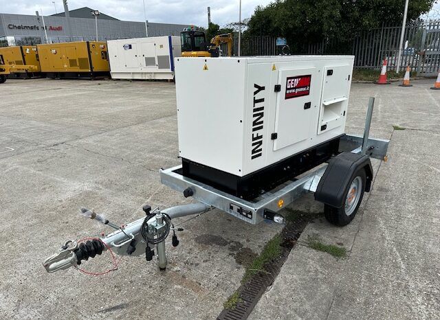 NEW GENMAC INFINITY PERKINS DIESEL 20 kva SINGLE PHASE (fast tow road legal) full