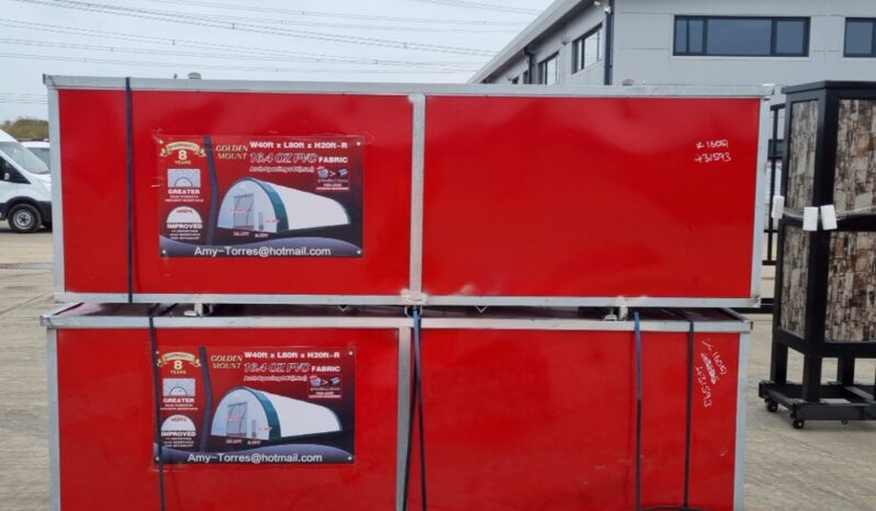 Unused 2024 Golden Mount 40x80x20 PVC Dome Storage Shelter (2 Boxes) Modular Buildings For Auction: Leeds -27th, 28th, 29th, 30th November 24 @ 8:00am full