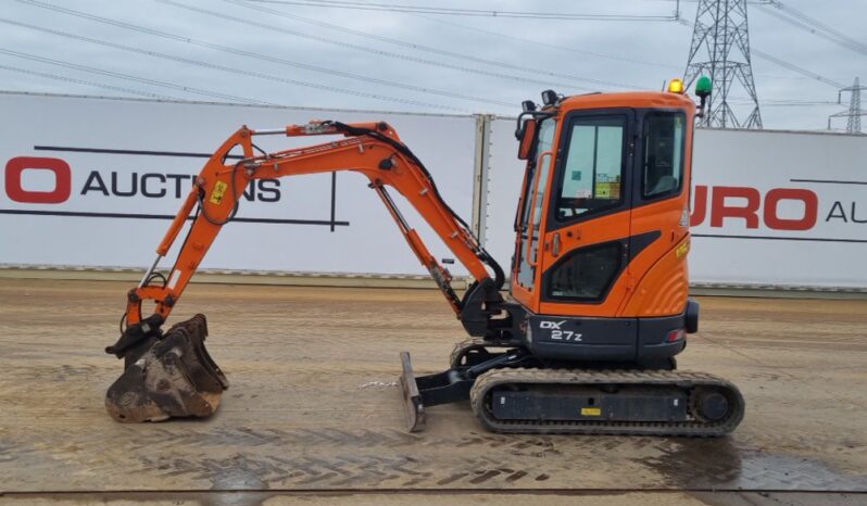 2019 Doosan DX27Z Mini Excavators For Auction: Leeds -27th, 28th, 29th, 30th November 24 @ 8:00am full