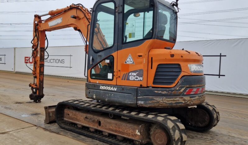 2010 Doosan DX80R 6 Ton+ Excavators For Auction: Leeds -27th, 28th, 29th, 30th November 24 @ 8:00am full