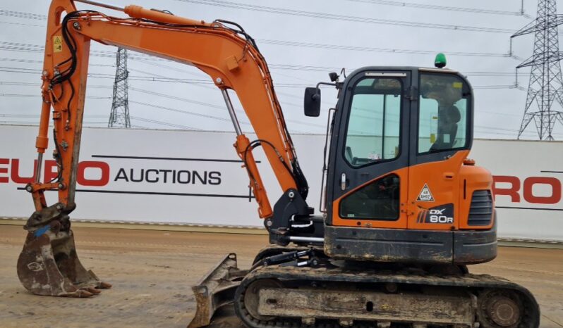 2014 Doosan DX80R 6 Ton+ Excavators For Auction: Leeds -27th, 28th, 29th, 30th November 24 @ 8:00am full