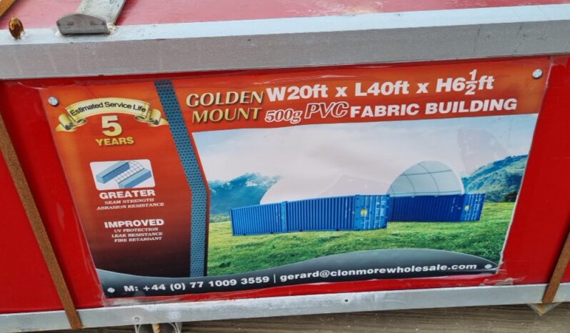 Golden Mount 20x40x6.5 PVC Dome Storage Shelter Modular Buildings For Auction: Leeds -27th, 28th, 29th, 30th November 24 @ 8:00am full