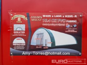 Unused 2024 Golden Mount 40x80x20 PVC Dome Storage Shelter (2 Boxes) Modular Buildings For Auction: Leeds -27th, 28th, 29th, 30th November 24 @ 8:00am full