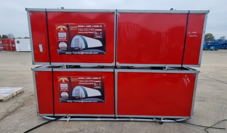 Unused 2024 Golden Mount 40x80x20 PVC Dome Storage Shelter (2 Boxes) Modular Buildings For Auction: Leeds -27th, 28th, 29th, 30th November 24 @ 8:00am full