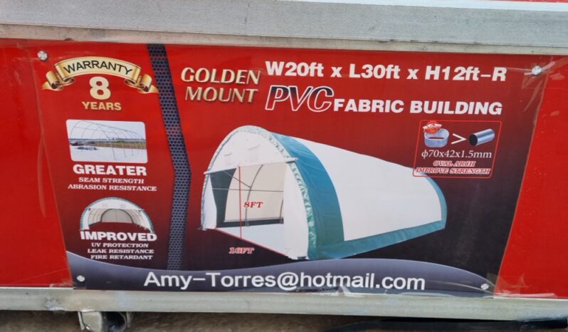 Unused 2024 Golden Mount 20x30x12 PVC Dome Storage Shelter Modular Buildings For Auction: Leeds -27th, 28th, 29th, 30th November 24 @ 8:00am full