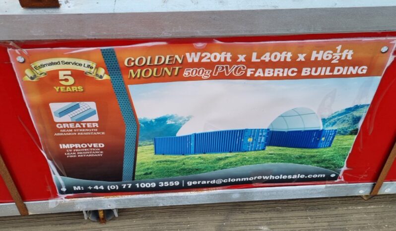 Golden Mount 20x40x6.5 Pvc Dome Storage Shelter Modular Buildings For Auction: Leeds -27th, 28th, 29th, 30th November 24 @ 8:00am full