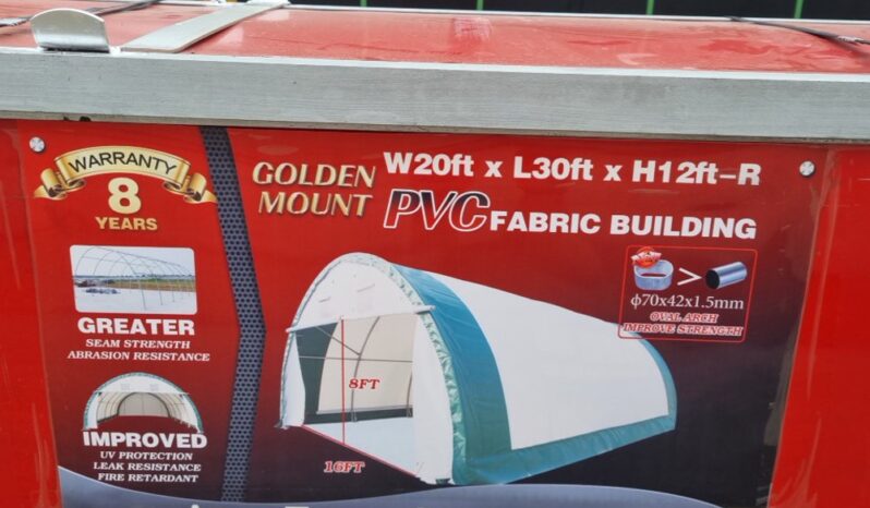 Unused 2024 Golden Mount 20x30x12 PVC Dome Storage Shelter Modular Buildings For Auction: Leeds -27th, 28th, 29th, 30th November 24 @ 8:00am full