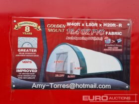 Unused 2024 Golden Mount 40x80x20 PVC Dome Storage Shelter (2 Boxes) Modular Buildings For Auction: Leeds -27th, 28th, 29th, 30th November 24 @ 8:00am full