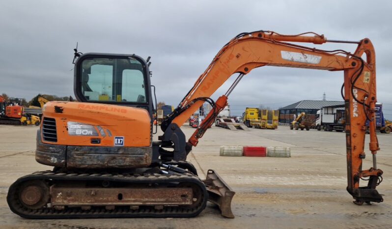 2010 Doosan DX80R 6 Ton+ Excavators For Auction: Leeds -27th, 28th, 29th, 30th November 24 @ 8:00am full