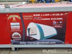 Unused 2024 Golden Mount 20x30x12 PVC Dome Storage Shelter Modular Buildings For Auction: Leeds -27th, 28th, 29th, 30th November 24 @ 8:00am full