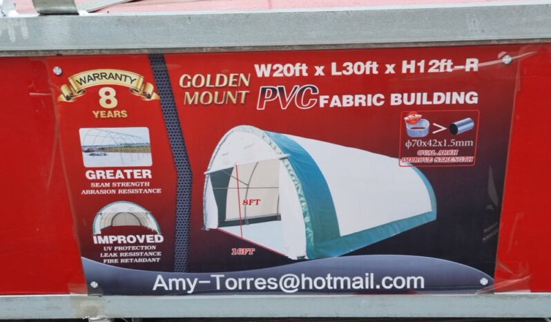 Unused 2024 Golden Mount 20x30x12 PVC Dome Storage Shelter Modular Buildings For Auction: Leeds -27th, 28th, 29th, 30th November 24 @ 8:00am full