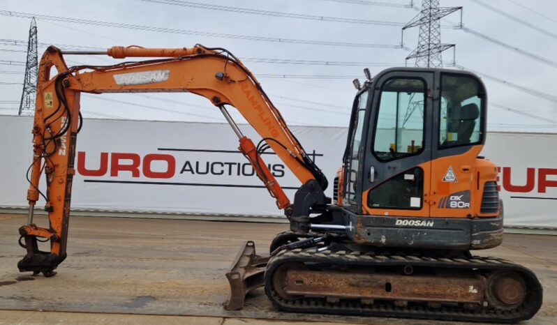 2010 Doosan DX80R 6 Ton+ Excavators For Auction: Leeds -27th, 28th, 29th, 30th November 24 @ 8:00am full