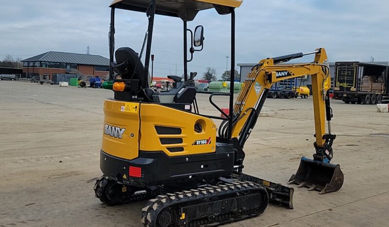 2023 Sany SY16C Mini Excavators For Auction: Leeds -27th, 28th, 29th, 30th November 24 @ 8:00am full