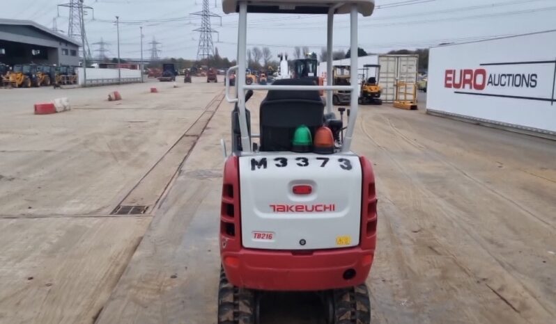 2022 Takeuchi TB216 Mini Excavators For Auction: Leeds -27th, 28th, 29th, 30th November 24 @ 8:00am full