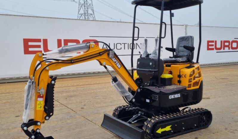 Unused 2024 Captok CK16S Micro Excavators For Auction: Leeds -27th, 28th, 29th, 30th November 24 @ 8:00am