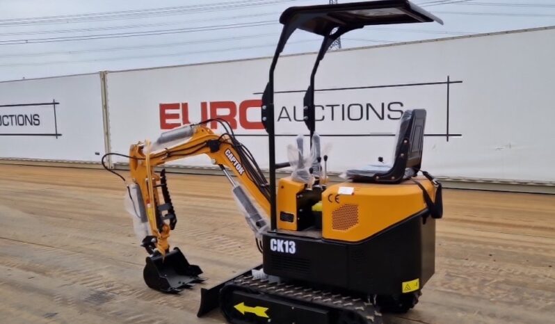 Unused 2024 Captok CK13 Mini Excavators For Auction: Leeds -27th, 28th, 29th, 30th November 24 @ 8:00am full