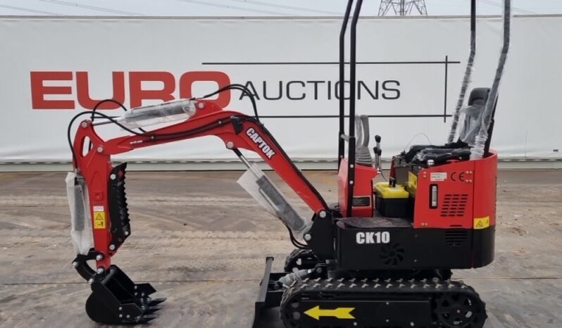 Unused 2024 Captok CK10 Micro Excavators For Auction: Leeds -27th, 28th, 29th, 30th November 24 @ 8:00am full