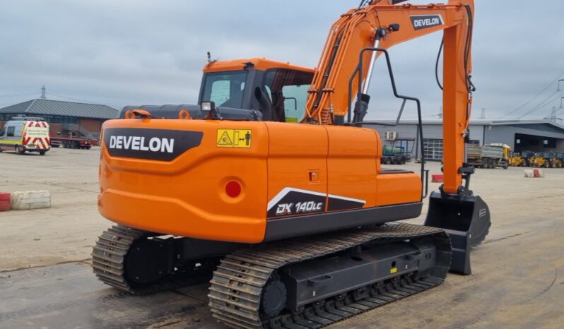 Unused 2024 Develon DX140LC 10 Ton+ Excavators For Auction: Leeds -27th, 28th, 29th, 30th November 24 @ 8:00am full